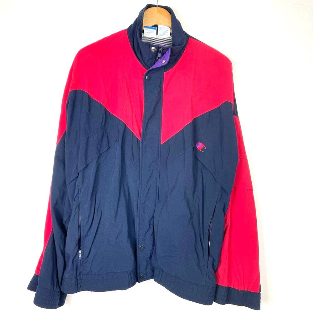 Champion | Vintage Warm Up Jacket Red Blue Purple L